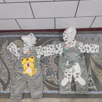 فروش دو عدد بلوز کلاه دار سرهمی نوزادی