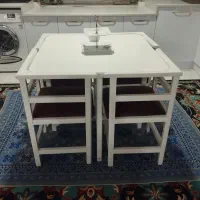 میز کم جا همراه گلیم فرش اشپزخانه
