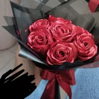 دسته گل روبانی