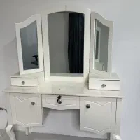 کنسول چوبی ، آینه و پاف