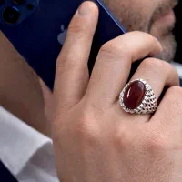 انگشتر عقیق یمنی، رکاب پولکی|جواهرات|مشهد, بهشت|دیوار