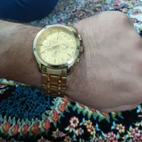 ساعت مچی مردانه طلایی و کامپیوتری