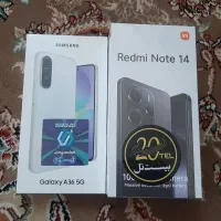 دو عدد گوشی A36 و redmi note14|موبایل|دلیجان, |دیوار