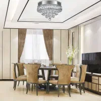لوستر سقفی کنترل دار کریستالی
