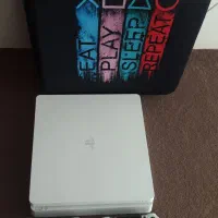 ps4 سونی اسلیم سفید کپی خور دو دسته اصلی