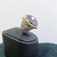 انگشتر جواهر عقیق نقره مردانه