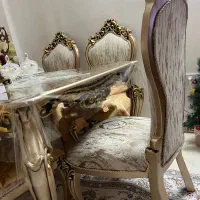 مبل کنده کاری هفت نفره با ست ناهارخوری جهیزیه|مبلمان خانگی و میز عسلی|گلستان (تهران), |دیوار