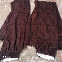 پرده زری دارقهوه ای