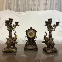 جا شمعی سه تیکه عتیقه