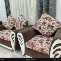 فروش یک دست مبل هفت نفره|مبلمان خانگی و میز عسلی|خشت, |دیوار