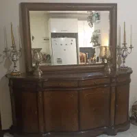 آیینه کنسول گردویی 4در