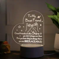 چراغ خواب سه بعدی قلم دار طرح عشق