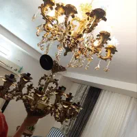 لوستر بزرگ برنزی|لوستر و چراغ آویز|بجنورد, |دیوار