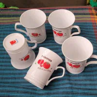 لیوان گل پنبه طرح گوجه