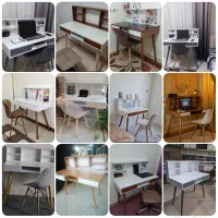 انواع میز تحریرشلف دار صندلی تدی تمام MDF|میز تحریر و کامپیوتر|کرمانشاه, |دیوار