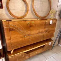 آینه کنسول آکار رنگ چوب طبیعی زرین کالا2|بوفه، ویترین، کنسول|یاسوج, |دیوار