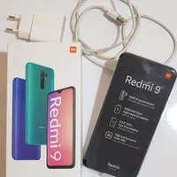 گوشی Redmi 9 حافظه ۳۲ + ۶۴ جانبی جعبه،لوازم کامل