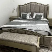 سرویس خواب طرح فرانسه مونیکا با میزآرایش و پاتختی