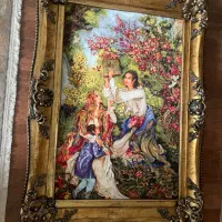 تابلو فرش مینیاتور بزرگ ماشینی