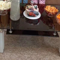 میز شیشه ای به همراه ۳ عسلی