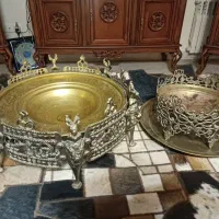 منقل مجسمه سماور برنج برنز