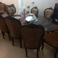 مبلمان ۹ نفره.میزناهارخوری ۸ نفره.ویترین|مبلمان خانگی و میز عسلی|بابلسر, |دیوار