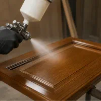 رنگ کاری تخصصی چوب امیر کابینت درب میز مبلمان و