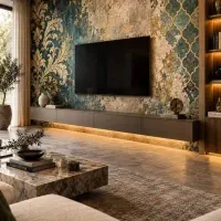 کناف تایل کفپوش کاغذدیواری چمن ماربل دامپالاینوری