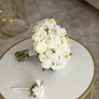 دسته گل عروس گل مصنوعی بهاره|گل مصنوعی|اصفهان, نقش جهان|دیوار