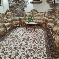 مبل استیل ۹ نفره عالی با ۳ عدد عسلی