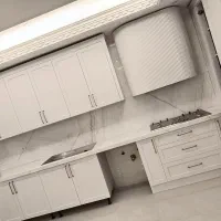 اجرا و نصب سنگ طبیعی روی کابینت|مصالح و تجهیزات ساختمان|قم, بیانی|دیوار