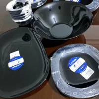 سرویس لومینارک اصل فرانسه در رنگ سفید و مشگی