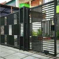 درب آهنی پارکینگی باغی  مدرن نو ۳در۳ مشکی مات|مصالح و تجهیزات ساختمان|شهریار, شهریار|دیوار