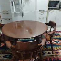 میز ناهار خوری ۳ نفره چوب گردو