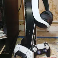 دو دسته با هدفون ps5 fat