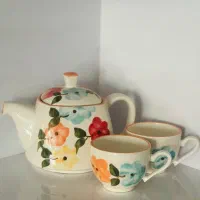 ست قوری و فنجان سرامیکی