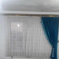 پرده و شال فیروزه ای|پرده، رانر، رومیزی|کنگاور, |دیوار