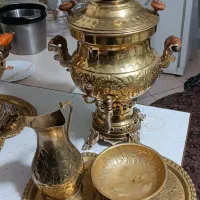 سماور برنجی با لوازم