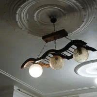 دو عدد لوستر پنج شاخه و یک عدد لوستر سه شاخه|لوستر و چراغ آویز|رشت, آزادگان|دیوار