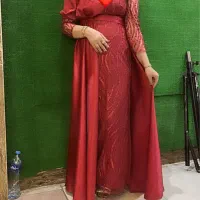 پیراهن مجلسی شب تور شاین دار ساتن