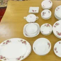 سرویس گل قرمز گل سرخی انواع چینی قدیمی