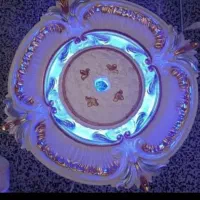 دور لوستر دور چراغ گچبری پیش ساخته گچ کاری نقاشی