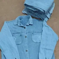 ۴عدد کت کتان آبی فقط۱۵۰ تومان