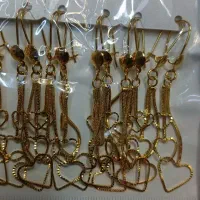 گوشواره آبکاری رنگ ثابت طرح ستاره و قلبی