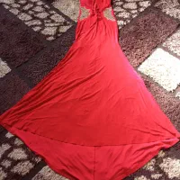 لباس مجلسی قرمز یلدایی ریون