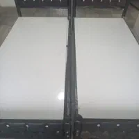 تخته خواب فلزی با تخته ام دی اف گلاسه