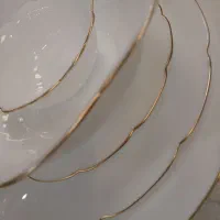 سرویس 26پارچه لب طلا نیلوفری