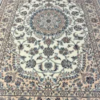 فرش دستباف نایین ۱/۵×۲/۵ کرم|فرش|اصفهان, خواجو|دیوار