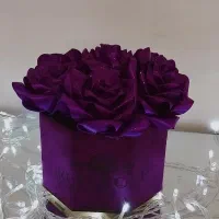 باکس گل مخمل روبانی شاین دار|گل مصنوعی|بیرجند, |دیوار