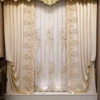 پرده سلطنتی درحد نو  شسته.  سفید سورمه ای